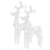 Stunning LED Reindeer Christmas Decorations - Set of 2, Illuminate your home or garden this Christmas with LED-lit, weather-resistant reindeer decorations. Durable acrylic ensures longevity. Perfect festive touch!