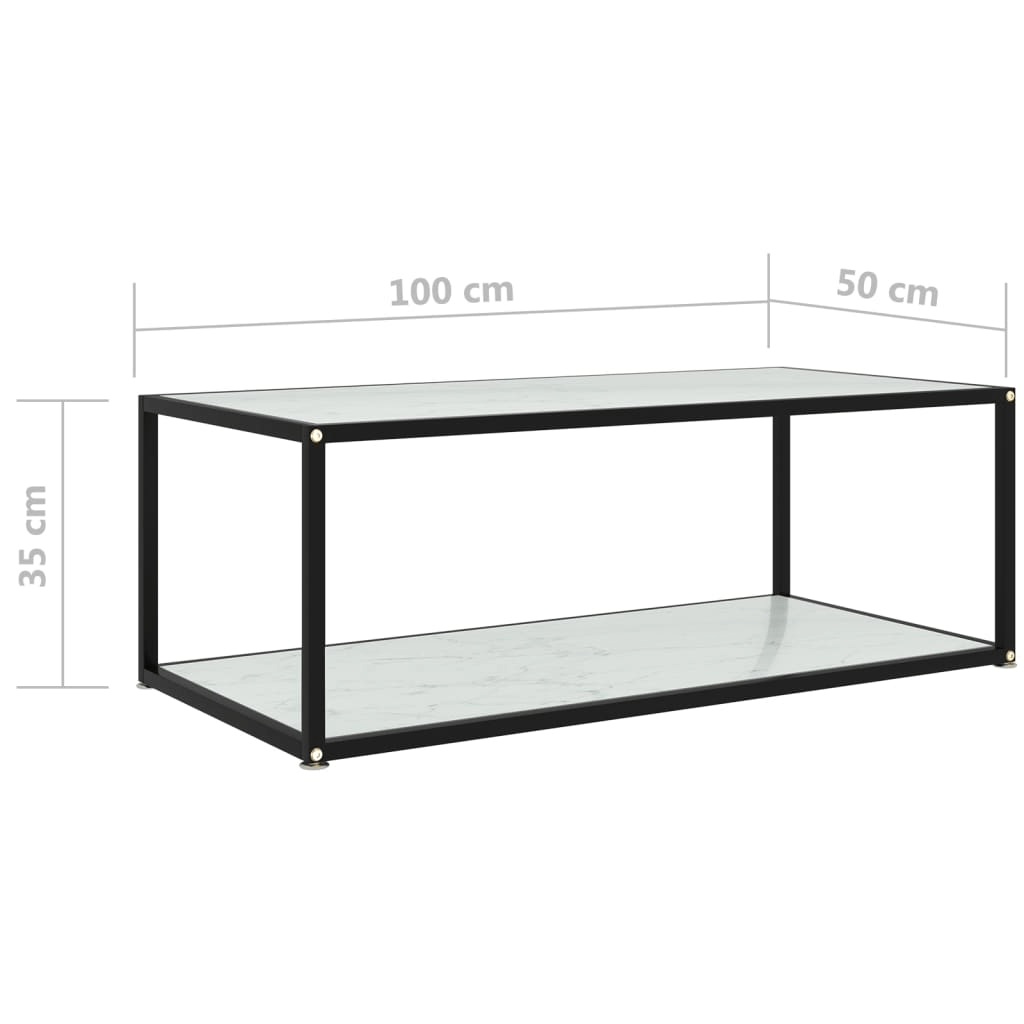 Stylish vidaXL Coffee Table in White - Modern & Durable, Elevate your decor with the vidaXL Coffee Table in White. Featuring a modern 2-layer design and tempered glass, it's elegant and functional.