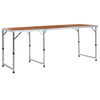 Foldable Aluminium Camping Table 180x60 cm Portable & durable vidaXL Camping Table - 180x60 cm with adjustable height & carry handle. Perfect for camping & outdoor activities.