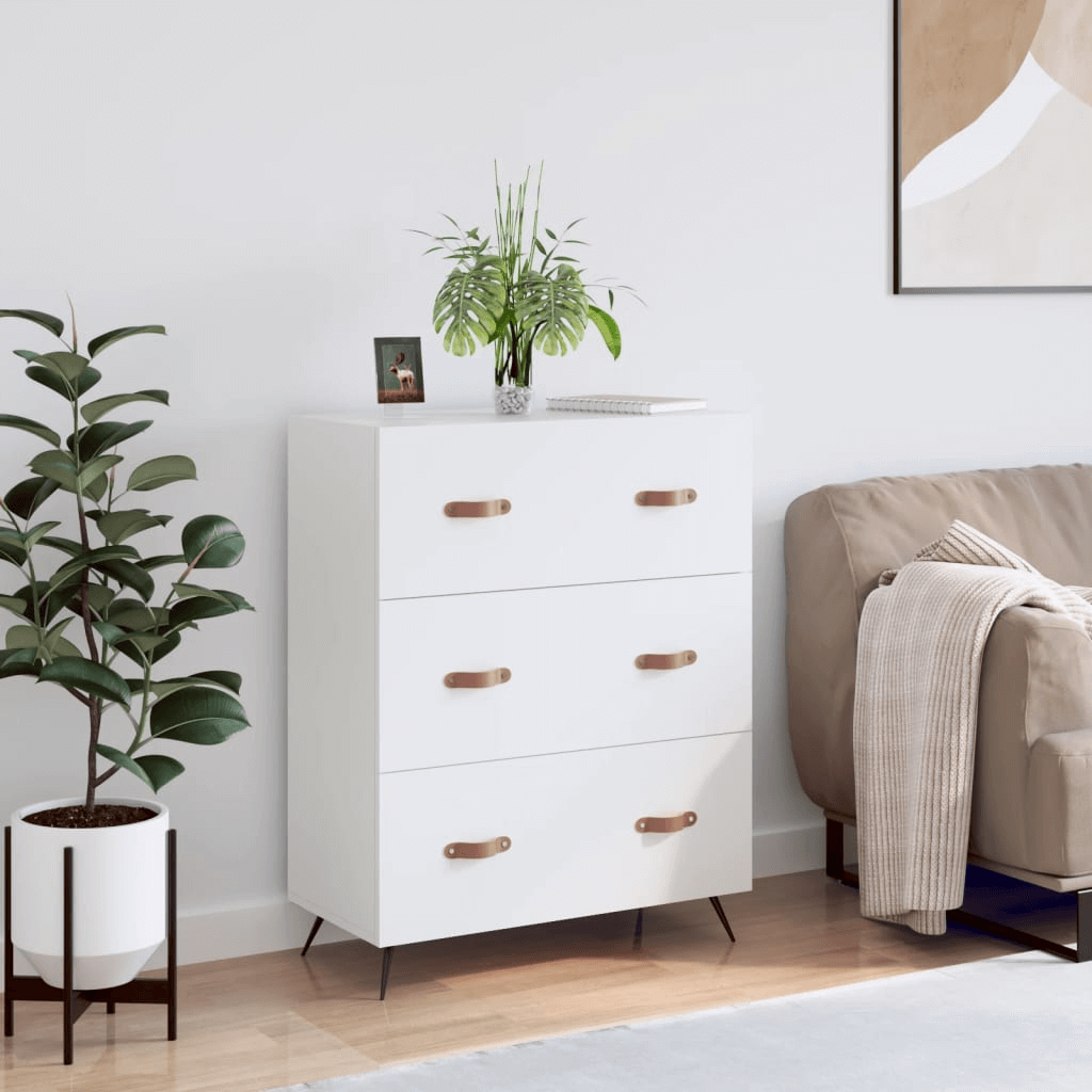 White Chest of Drawers - Stylish & Durable Storage, Elevate your home with our vidaXL White Chest of Drawers. Offering ample storage, durability, and easy cleaning for any living space. Shop now!