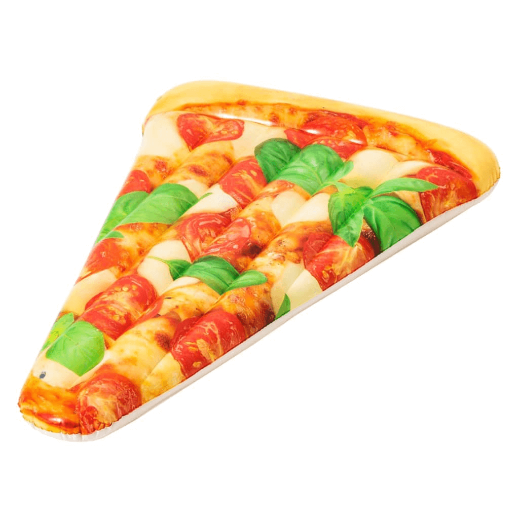 Pizza Party Floating Lounger - 188x130 cm Pool Raft, Experience ultimate relaxation with the vibrant Pizza Party Floating Lounger. Perfect for summer parties, durable, and fun!