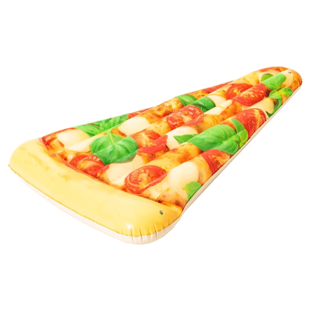 Pizza Party Floating Lounger - 188x130 cm Pool Raft, Experience ultimate relaxation with the vibrant Pizza Party Floating Lounger. Perfect for summer parties, durable, and fun!