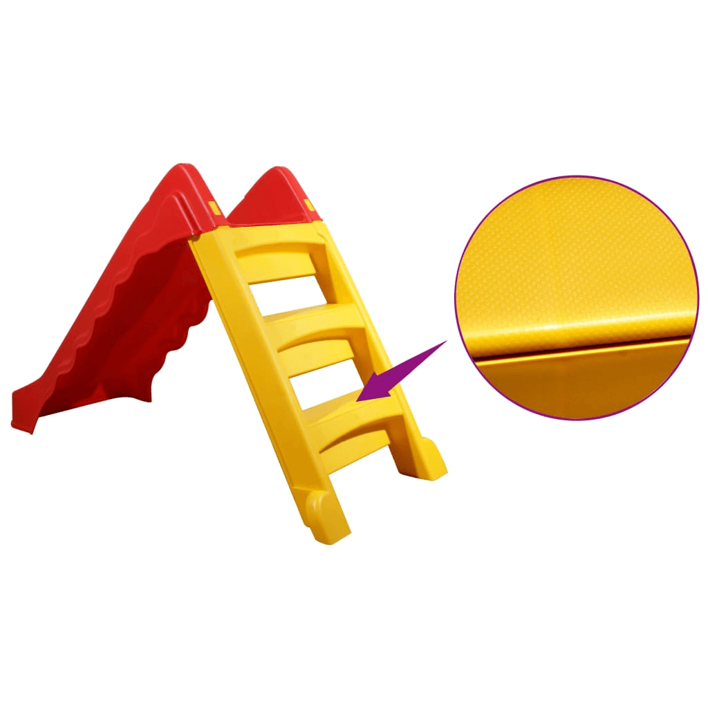 Kids Foldable Slide - Indoor & Outdoor Fun, Discover endless fun with our Kids Foldable Slide! Perfect for indoor & outdoor play, this durable red/yellow slide ensures safe, active enjoyment.