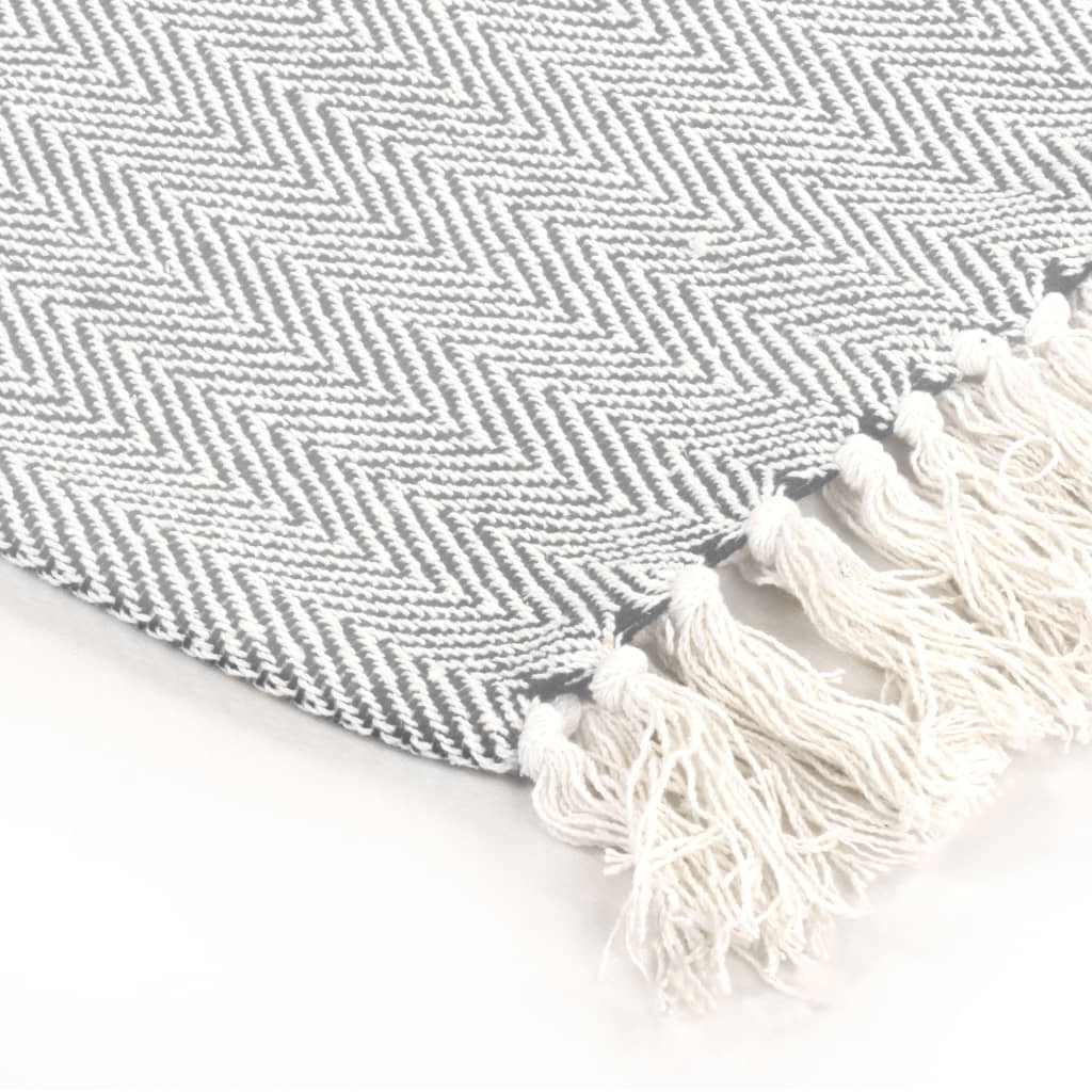 vidaXL Throw Cotton Herringbone 160x210 cm Grey, Enhance your home style and comfort with the vidaXL Throw Cotton Herringbone 160x210 cm Grey. Luxuriously soft and stylish.