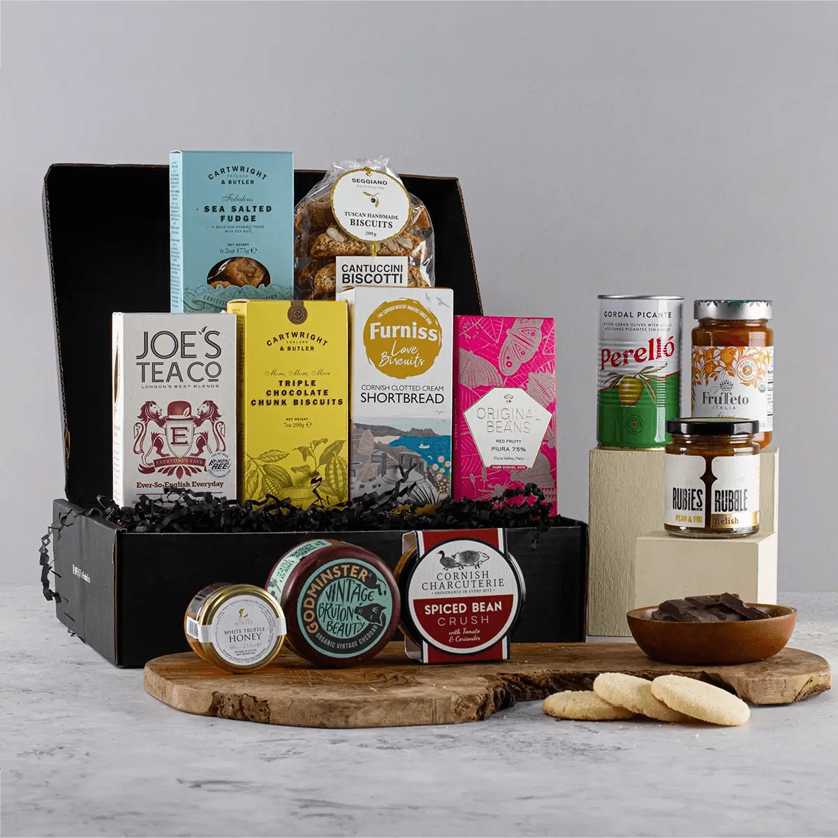 Indulgent Food Hamper for Dad - Father's Day Gift, Treat Dad to a gourmet delight with our Father's Day Food Hamper. Handpicked artisan treats, from creamy Black Bomber Cheese to more. Perfect gift!