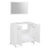 Elegant White Bathroom Furniture Set | Engineered Wood, Upgrade your bathroom with this sleek, white bathroom furniture set in durable engineered wood. Elegant design and spacious storage for modern bathrooms.