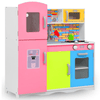 Kids' Play Kitchen - Realistic Interactive Set, Spark creativity with a vibrant kids' play kitchen. Features realistic appliances, boosting fun and skills. Perfect for mini chefs!