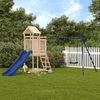 Outdoor Playset Solid Wood Pine - Durable, Endless Fun Give your children the freedom to play at home with this premium wooden outdoor playset. Crafted from solid pine wood.