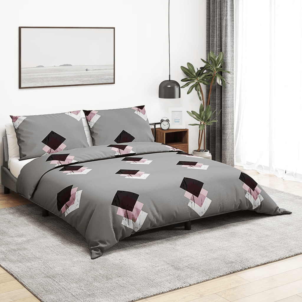 Grey 100% Cotton Duvet Cover 140x200 cm, Enhance your decor with our Grey 100% Cotton Duvet Cover Set. Comfortable, breathable, and durable bedding for a perfect night's sleep.