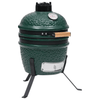 2-in-1 Kamado BBQ Grill & Smoker - 56 cm Ceramic Green, Experience versatile outdoor cooking with the 2-in-1 Kamado Barbecue Grill & Smoker. Ideal for grilling, baking, and smoking. Perfect for backyard BBQs.