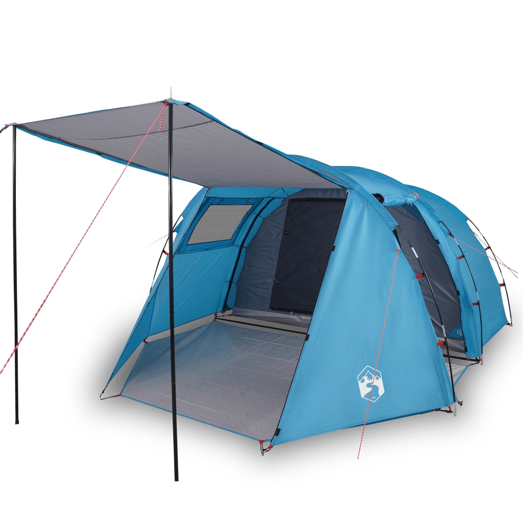 4-Person Waterproof Camping Tent - Outdoor Essential Discover the vidaXL 4-Person Tunnel Tent: Your waterproof, blue shelter for comfortable outdoor adventures. Perfect for camping in any weather.