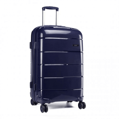 KONO 20-24-28” Navy Hard Shell Luggage Set, Durable 3-piece suitcase set with TSA lock, 360° wheels, and premium polypropylene material for ultimate travel convenience.