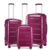 KONO 20-24-28" Hard Shell Suitcase Set - Stylish & Durable, Travel in style with KONO’s durable purple suitcase set featuring TSA locks and smooth 4 spinner wheels for effortless mobility.