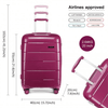 KONO 20-24-28" Hard Shell Suitcase Set - Stylish & Durable, Travel in style with KONO’s durable purple suitcase set featuring TSA locks and smooth 4 spinner wheels for effortless mobility.