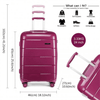 KONO 20-24-28" Hard Shell Suitcase Set - Stylish & Durable, Travel in style with KONO’s durable purple suitcase set featuring TSA locks and smooth 4 spinner wheels for effortless mobility.