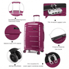 KONO 20-24-28" Hard Shell Suitcase Set - Stylish & Durable, Travel in style with KONO’s durable purple suitcase set featuring TSA locks and smooth 4 spinner wheels for effortless mobility.