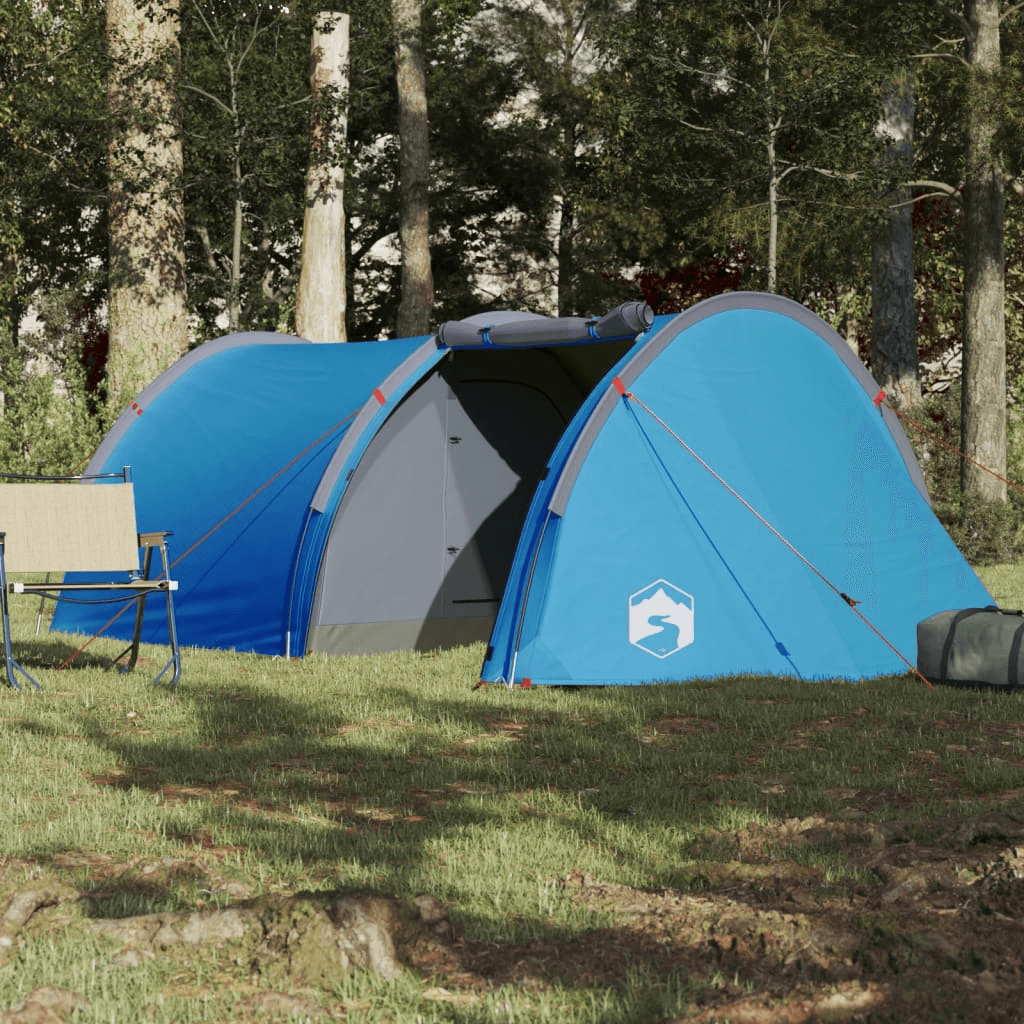 4-Person Blue Waterproof Camping Tunnel Tent, Stay comfortable and dry on your outdoor adventures with the 4-Person Blue Waterproof Camping Tunnel Tent. Perfect for all weather conditions.