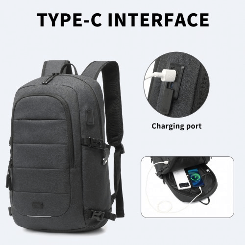 Kono Multi-Compartment Water-Resistant Backpack, Discover the Kono Backpack: stylish, water-resistant, and perfect for travel, work, or school with a convenient USB charging port.