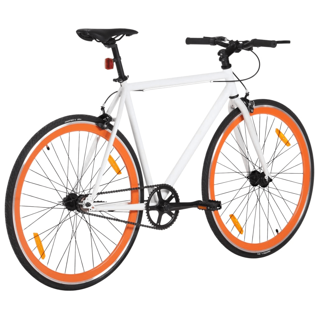 Fixed Gear Bike White and Orange 700c 51 cm - Lightweight Ride in Style with the vidaXL Fixed Gear Bike Experience the perfect blend of style, functionality, and performance with the vidaXL Fixed Gear Bike.