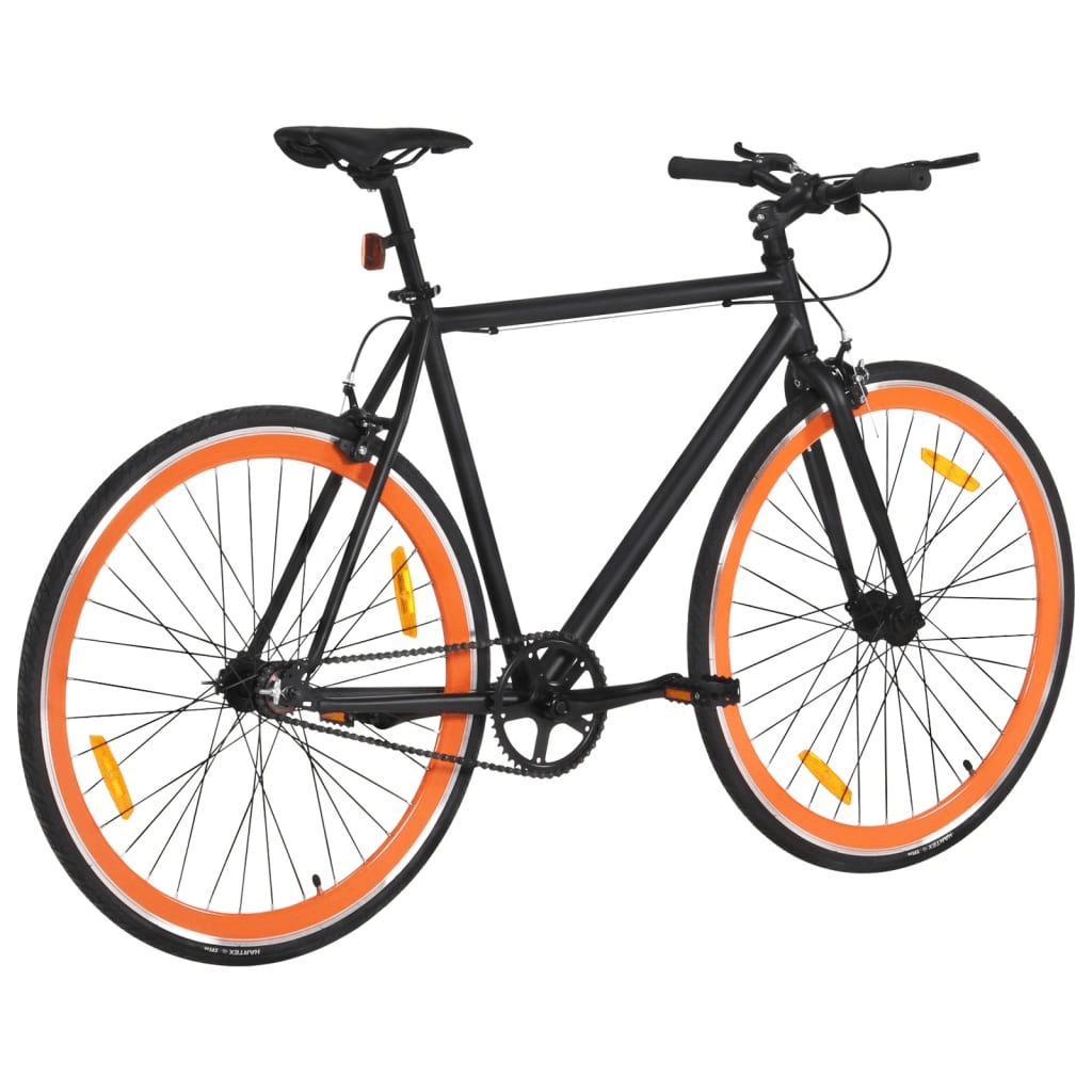 Lightweight Fixed Gear Bike 55cm - Black & Orange Elevate your ride with our vidaXL Fixed Gear Bike. Perfect for commutes or fitness, its sleek, lightweight design ensures style & safety.