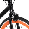 Lightweight Fixed Gear Bike 55cm - Black & Orange Elevate your ride with our vidaXL Fixed Gear Bike. Perfect for commutes or fitness, its sleek, lightweight design ensures style & safety.