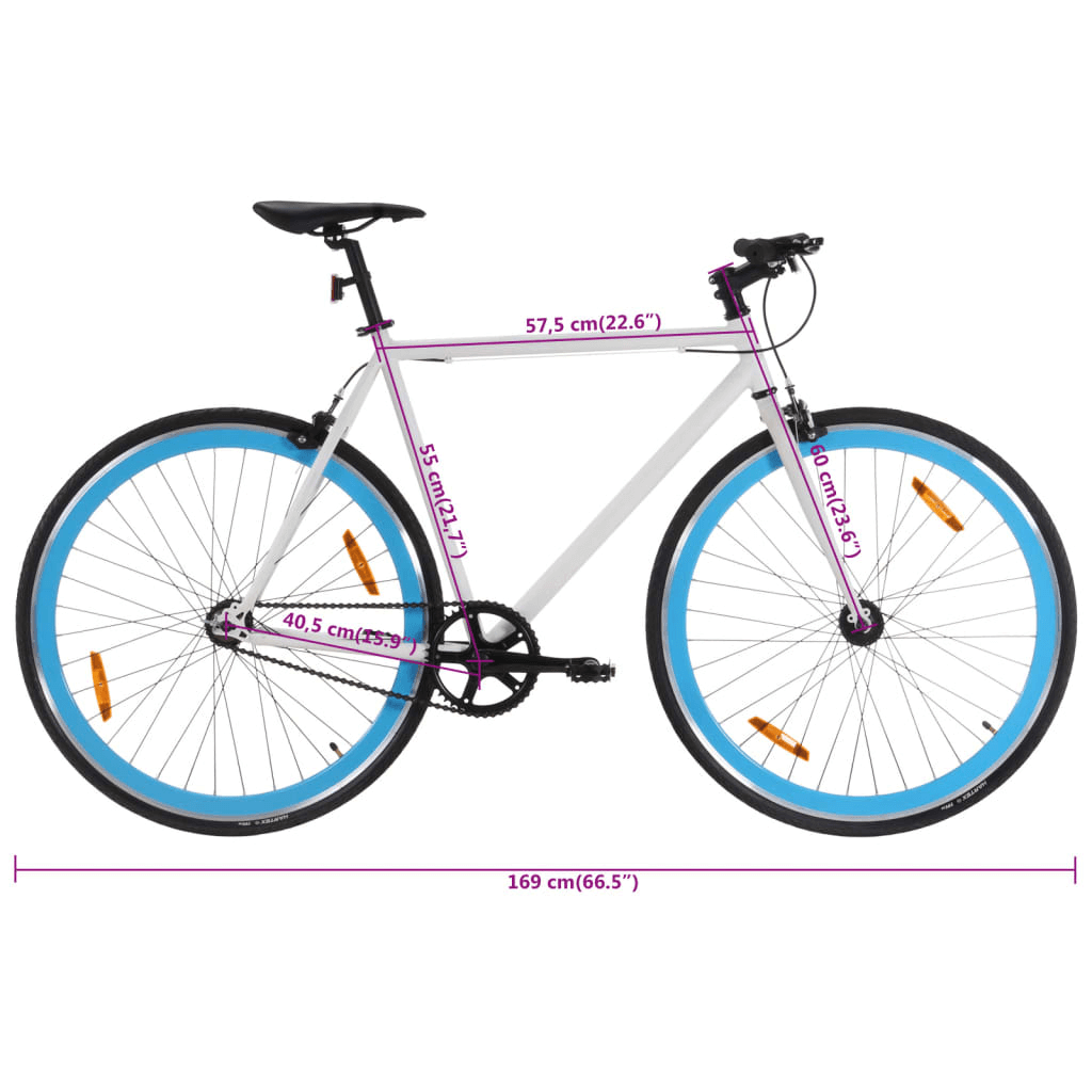 Lightweight Fixed Gear Bike 55cm - Aluminum Frame Elevate your rides with the Fixed Gear Bike. Experience style, comfort, and performance with its lightweight aluminium build. Ideal for commuting or leisure.