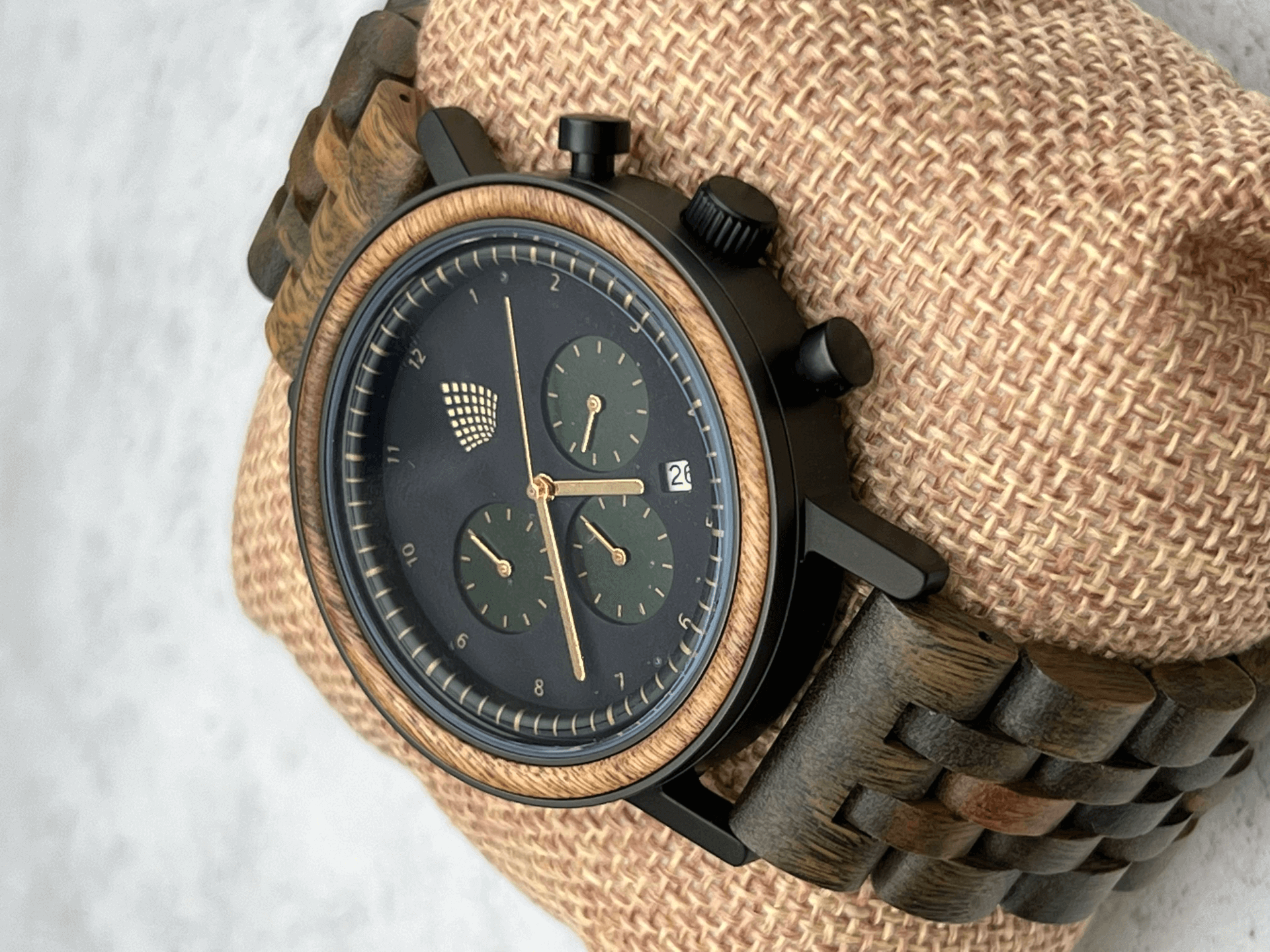 Cedar Watch: Eco-Friendly Wooden Timepiece, Shop the Cedar Watch, a handcrafted, sustainable watch with a green sandalwood band. Perfect for eco-conscious fashion lovers.