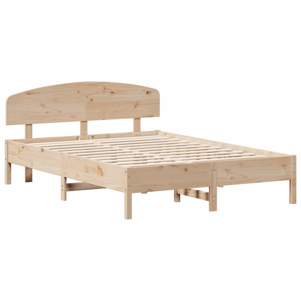 King Size Solid Pine Wood Bed Frame | vidaXL Upgrade to rustic charm with vidaXL's durable king-size bed frame & headboard. Solid pine for a cozy, stylish sleep retreat.