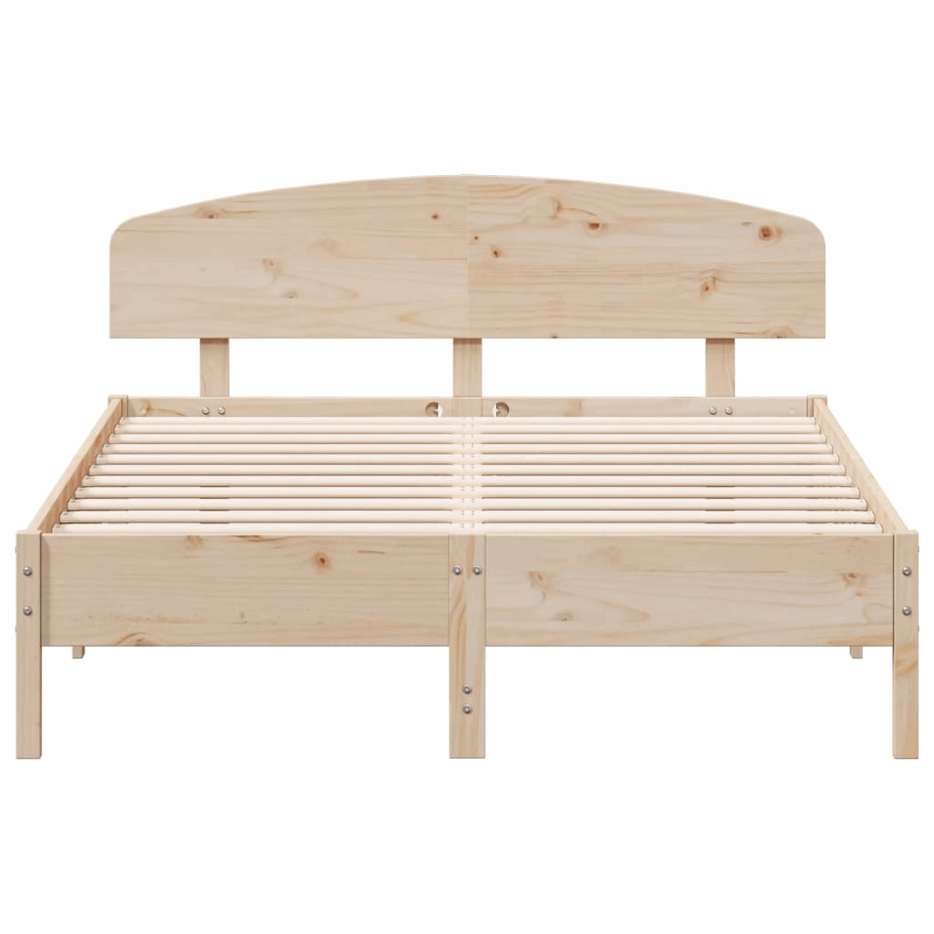 King Size Solid Pine Wood Bed Frame | vidaXL Upgrade to rustic charm with vidaXL's durable king-size bed frame & headboard. Solid pine for a cozy, stylish sleep retreat.