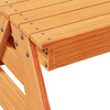 Kids Picnic Table - Pine Wood, Ages 2-8, Durable wax brown pine kids picnic table for outdoor fun. Ideal for dining and play for children aged 2-8. 88x97x52 cm.