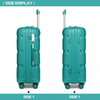 Kono 24" Hard Shell PP Suitcase - Blue/Green Collection, Discover the Kono 24" bright hard shell PP suitcase in classic blue and green. Durable, lightweight, and secure luggage for your travels.