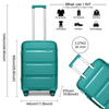 Kono 24" Hard Shell PP Suitcase - Blue/Green Collection, Discover the Kono 24" bright hard shell PP suitcase in classic blue and green. Durable, lightweight, and secure luggage for your travels.