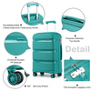 Kono 24" Hard Shell PP Suitcase - Blue/Green Collection, Discover the Kono 24" bright hard shell PP suitcase in classic blue and green. Durable, lightweight, and secure luggage for your travels.