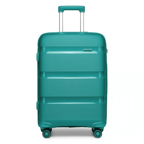 Kono 20 Inch Hard Shell Carry-On Suitcase - Blue/Green, Travel in style with the Kono 20 Inch Carry-On Suitcase. Durable PP shell, vibrant blue/green color, and cabin size. Perfect for all travel needs.