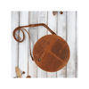 Vintage Round Leather Handbag - Classic Style Discover elegance with our Round Leather Handbag. Perfectly aged, offering ample storage and unisex design for any occasion.