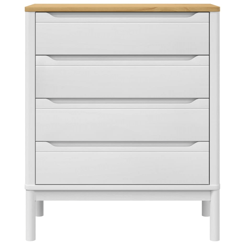 FLORO White Pine Chest of Drawers - Elegant & Sturdy, Elevate your decor with the FLORO solid pine chest of drawers. Timeless design, durable build, and ample storage for a tidy home.