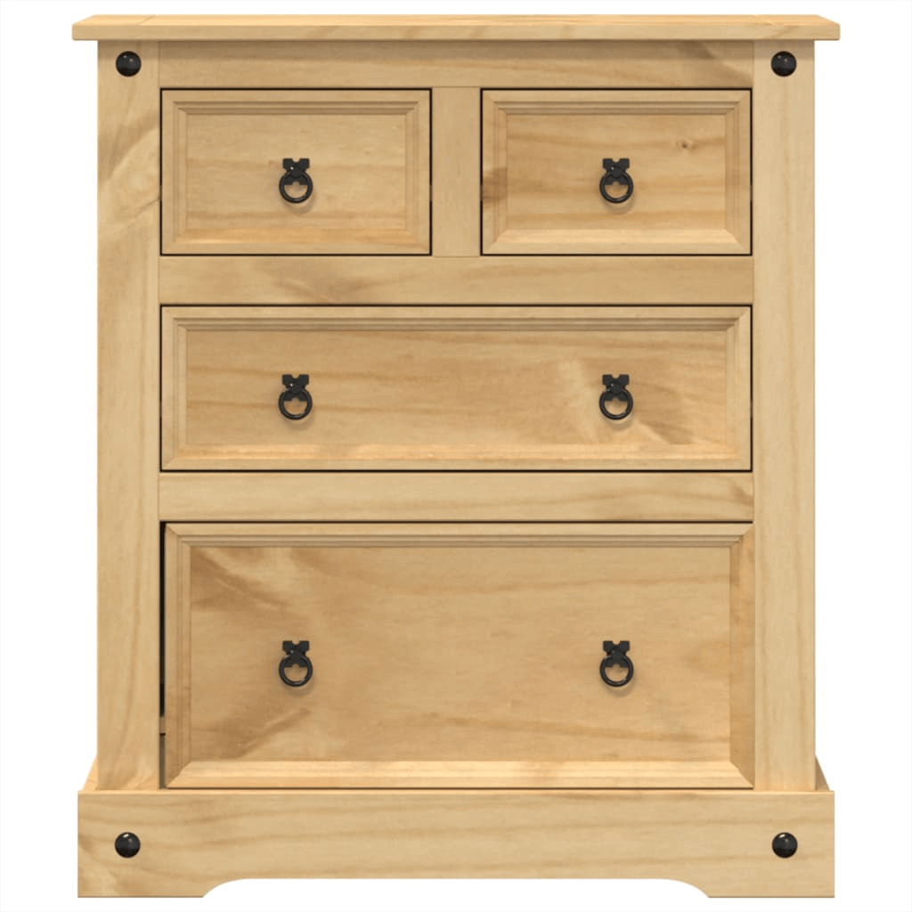 Chest of Drawers Corona - Solid Wood Pine - 80x43x91 cm, Add Style and Functionality to Your Home with the vidaXL Chest of Drawers Corona Enhance the charm of your home decor with the timeless design.