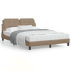 Luxurious vidaXL Faux Leather Bed Frame - 140x200 cm, Discover elegance and durability with the vidaXL Bed Frame in Cappuccino. Modern design, sturdy build, and luxurious faux leather finish.