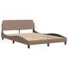 Luxurious vidaXL Faux Leather Bed Frame - 140x200 cm, Discover elegance and durability with the vidaXL Bed Frame in Cappuccino. Modern design, sturdy build, and luxurious faux leather finish.