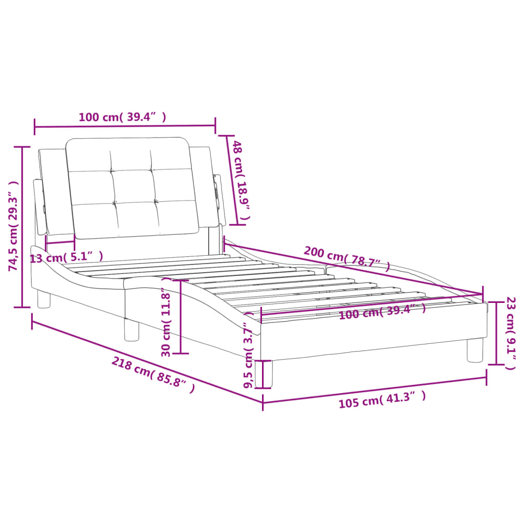 White Faux Leather Bed Frame 100x200 cm | Stylish & Durable, Elevate your bedroom decor with a stylish, durable 100x200 cm white faux leather bed frame. Premium quality, easy to clean, and sturdy construction.