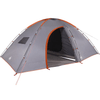 8-Person Waterproof Camping Tent, Discover the roomy 8-person tent in grey & orange. Waterproof and spacious, perfect for keeping dry and comfortable on your outdoor adventures.