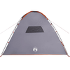 8-Person Waterproof Camping Tent, Discover the roomy 8-person tent in grey & orange. Waterproof and spacious, perfect for keeping dry and comfortable on your outdoor adventures.