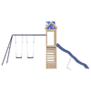 Outdoor Playset Solid Wood Pine – Ultimate Backyard Fun, Durable solid pine wood outdoor playset featuring multi-activity options for kids' backyard adventure. Built to last for endless interactive play.