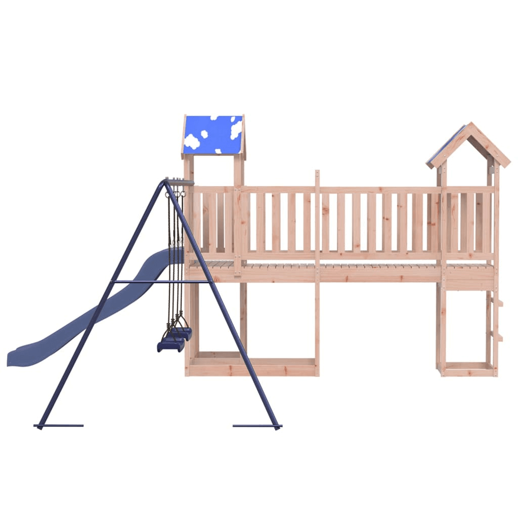 Outdoor Playset Solid Wood Douglas - Ultimate Adventure, Transform your backyard with the durable Outdoor Playset! Made from solid wood, this multi-activity center offers endless fun and lasting strength for your kids