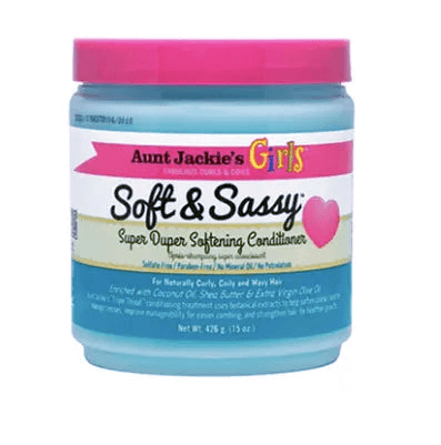 Aunt Jackie's Girls Soft & Sassy Conditioner 426ml, Ultimate softening conditioner for kid's hair. Infused with botanicals for moisture, manageability, and improved combability.