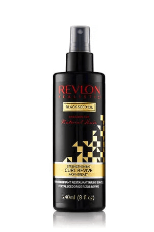 Revlon Black Seed Oil Curl Revive Spray - 240ml, Revitalize and strengthen curls with Revlon Realistic Black Seed Oil Curl Revive Spray. Non-greasy formula for healthier, more vibrant hair.