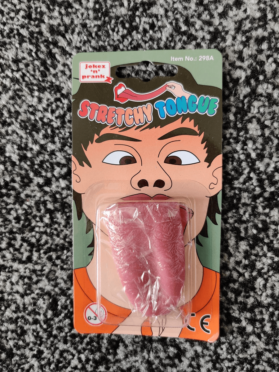 Realistic Stretchy Fake Tongue Prank Toy, Shock your friends with the Jokez 'n' Prankz Realistic Stretchy Fake Tongue. Perfect for lifelike pranks and gags. Unleash the fun!