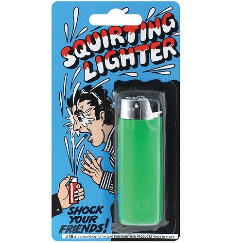 Hilarious Squirting Lighter - Perfect Prank Gadget, Surprise friends with the Funnyman Squirting Lighter! Looks real, squirts water. Ideal for pranks with realistic design. Multicolor options.