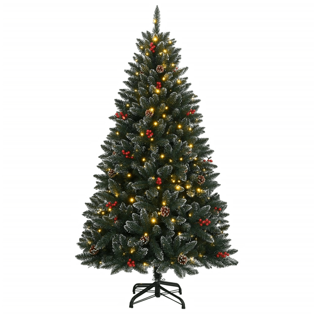 150 cm LED Christmas Tree - Snow Effect, Transform your home with a 150 cm artificial tree featuring 150 LEDs, premium PVC, and a snow effect for a magical Christmas ambiance.