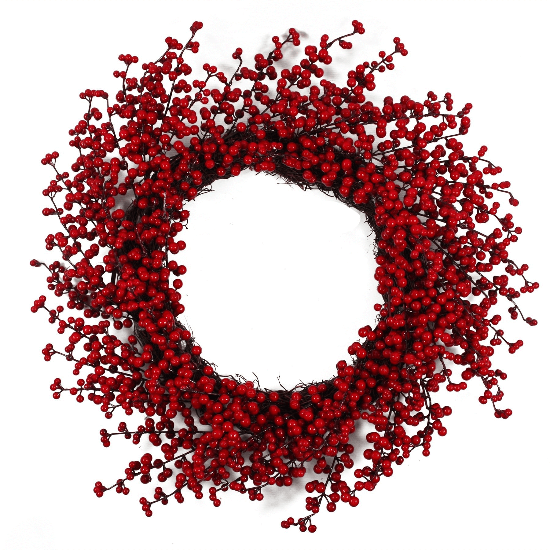 Elegant 60cm Christmas Red Berry Wreath by Botanik, Add festive charm with our luxury 60cm red berry wreath. Perfect for doors, walls, and windows. Transform your home with elegance!